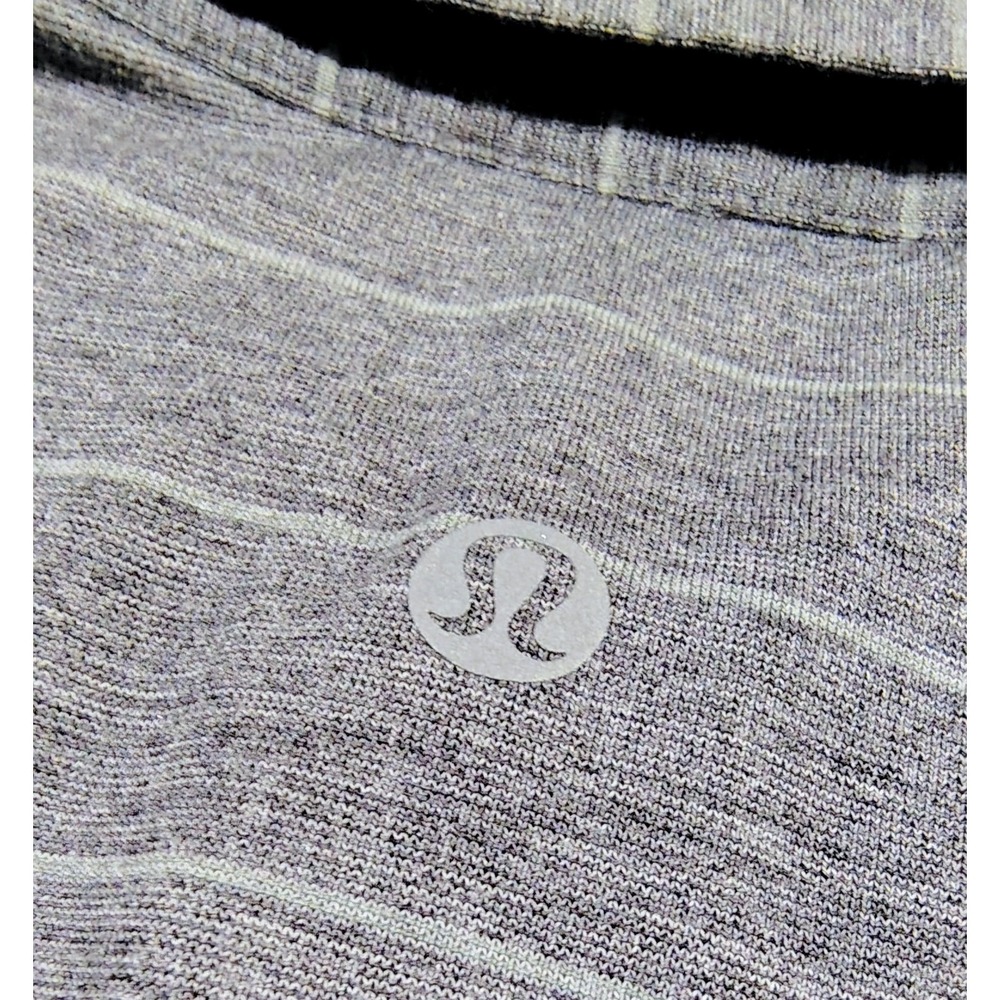 Lululemon Evolution Polo Shirt L Heathered Gray Stretch Performance Golf Men's - Picture 8 of 11